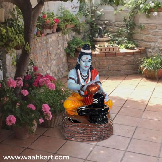 Ram Bhagwan With Shivling Abhishek Fountain