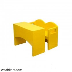 Yellow Flawless Desk & Bench For Kids(10 Set )