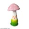 FRP Mushroom Statue In Pink Shade