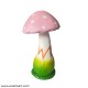 FRP Mushroom Statue In Pink Shade