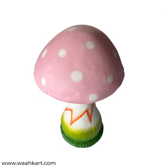 FRP Mushroom Statue In Pink Shade