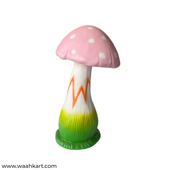 FRP Mushroom Statue In Pink Shade