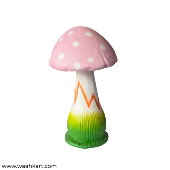 FRP Mushroom Statue In Pink Shade