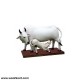 Milky White Cow with Its Calf Statue