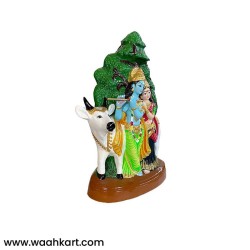 Radhe Krishna Sculpture Under Tree