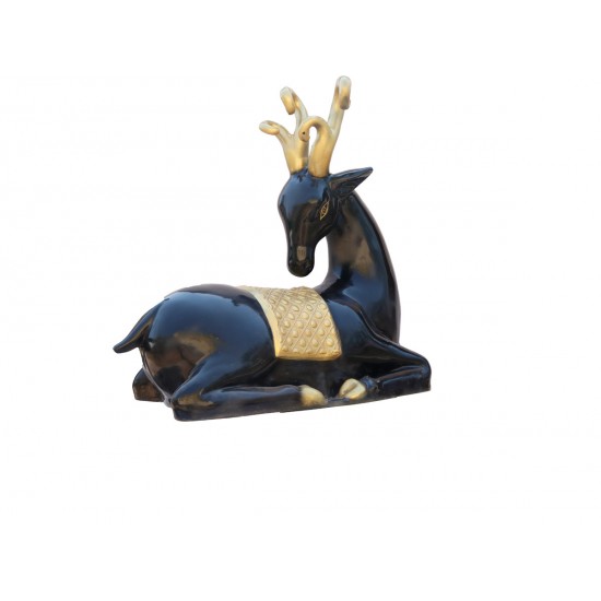 Black Deer Statue 