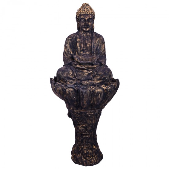 Buddha Statue With Lotus Base- Fountain