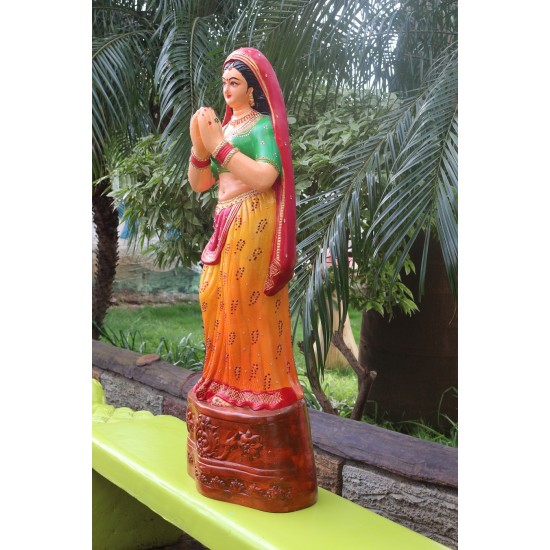 Indian Lady Welcome Statue- Showpiece