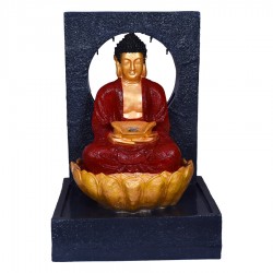 Peaceful Buddha On Lotus Fountain