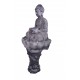 Stone Look Buddha Statue With Lotus Base- Fountain
