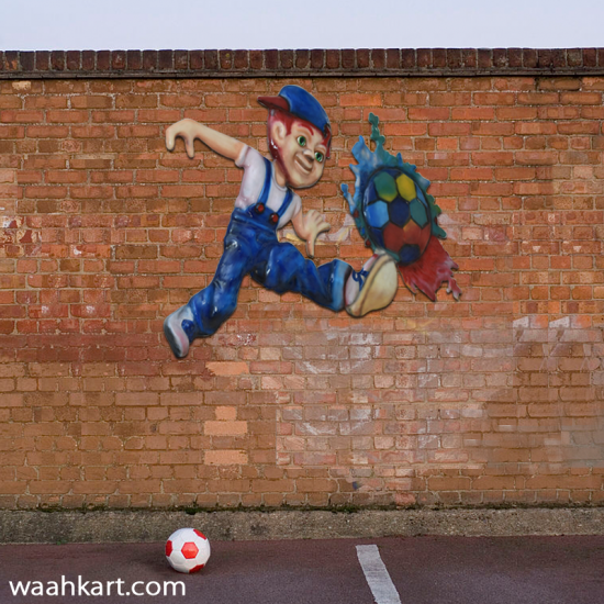 Colourfull Playing Boy Mural