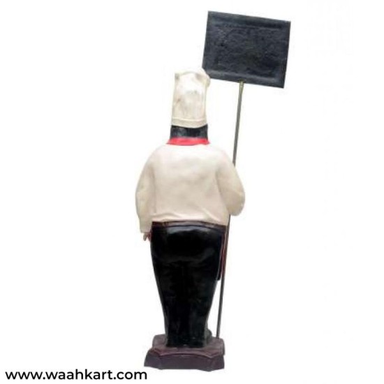 Chef Statue With Menu Board