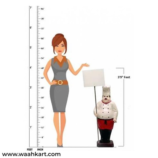 Chef Statue With Menu Board