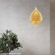 Golden Cream Buddha In Leaf Wall Hanging