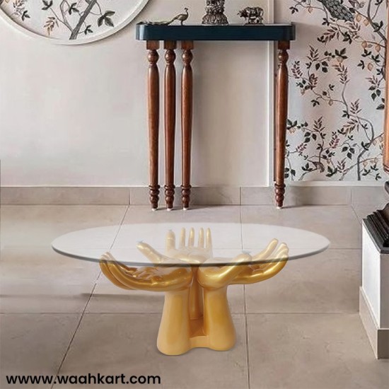 Golden Hands Center Table (Without Glass)