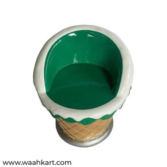 Ice Cream Cone Shape Chair - In Green