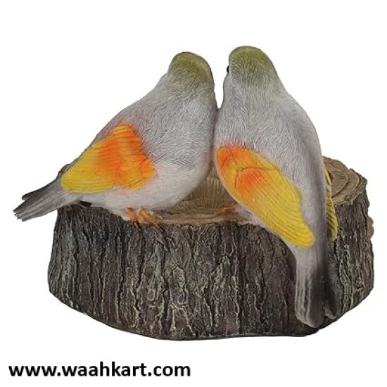 Love Birds on Tree Trunk Bowl Showpiece/Bird Feeder