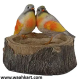 Love Birds on Tree Trunk Bowl Showpiece/Bird Feeder