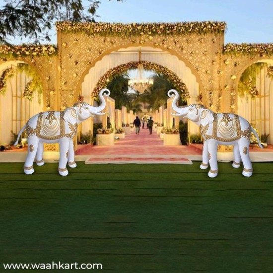 Marble Look Welcome Elephant 