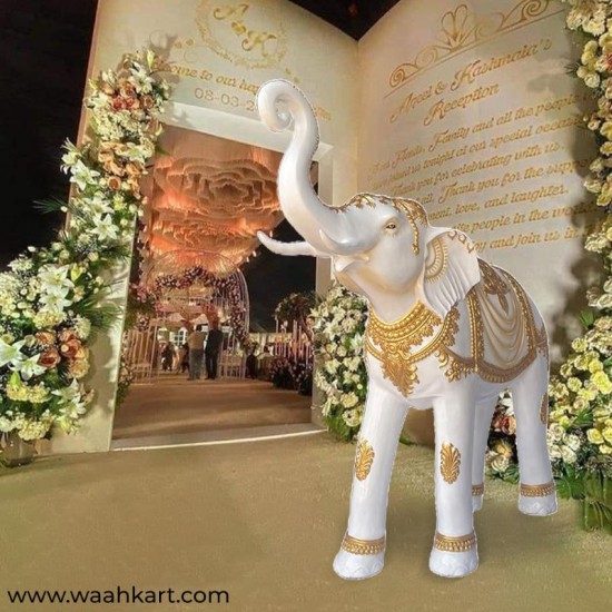 Marble Look Welcome Elephant 