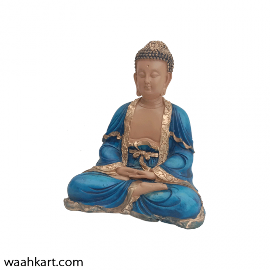 Peacefully Meditating Blue Buddha