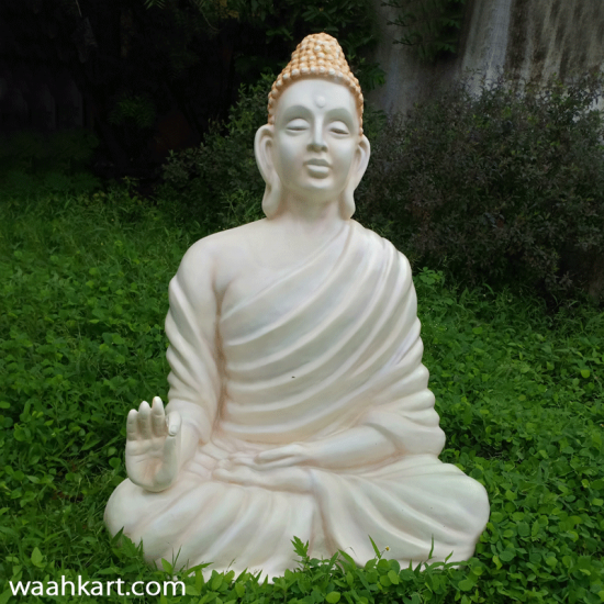 Buddha Sitting Posture- White Colour 