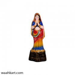 Indian Lady Welcome Statue in Multi Color