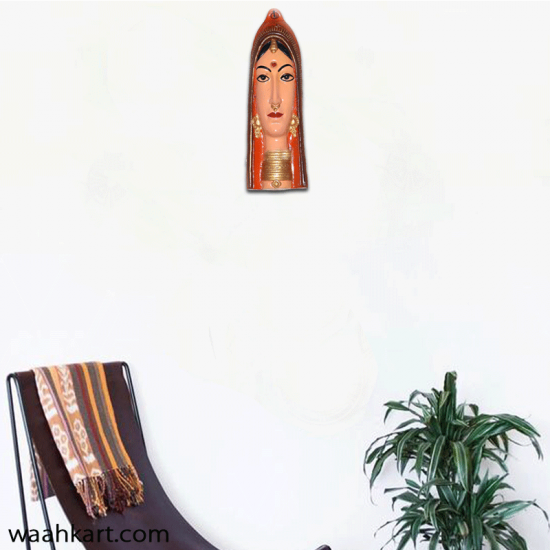 Gujarati Village Woman Face Wall Hanging