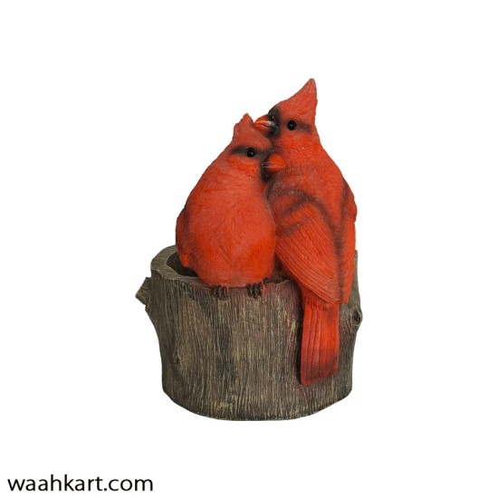 Two Love Birds Sitting on Bowl Showpiece/Bird Feeder