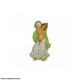 Village Lady Wall Hanging Playing Tambourine - Light Green