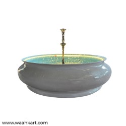 White And Blue Tub Fountain With LED Lights