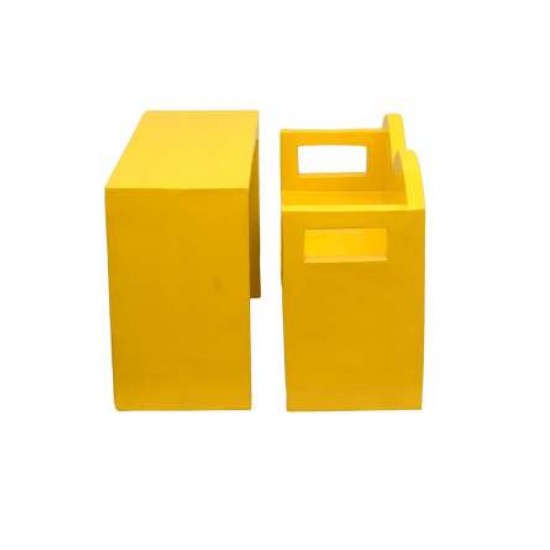 Yellow Flawless Desk & Bench For Kids(10 Set )