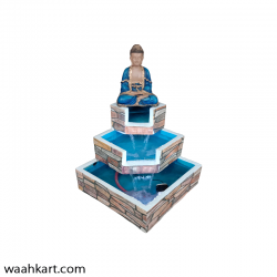 Cascadia Falls Corner Fountain with Blue Buddha