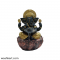 Lord Ganesha Lotus Water Fountain - In Black Shade