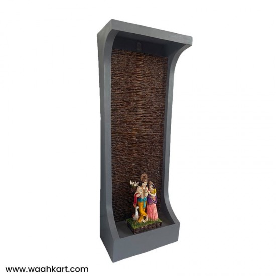 Mesmerising Tall Waterfall With Radha Krishna Statue