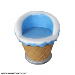 Ice Cream Cone Shape Chair - In Blue