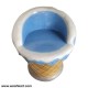 Ice Cream Cone Shape Chair - In Blue