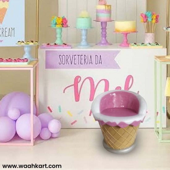 Ice Cream Cone Shape Chair - In Pink