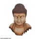 Wooden Look Buddha Face Idol Showpiece