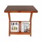 Designer Wooden Brown Plywood Side Table with Magazine Stand