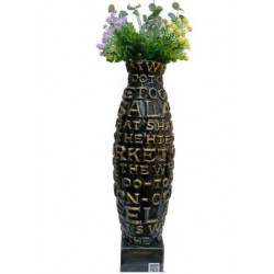 Alphabet Embossed Vase