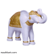 Designer Trunk Up Elephant Statue- Golden