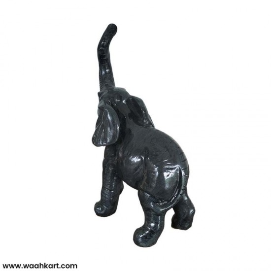 Small Elephant Showpiece In Black Shade