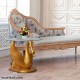 Fiber Golden Swan Statue/Table (Without Glass)