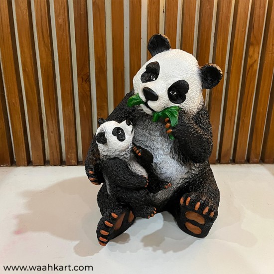 Adorable Panda With Its Cub