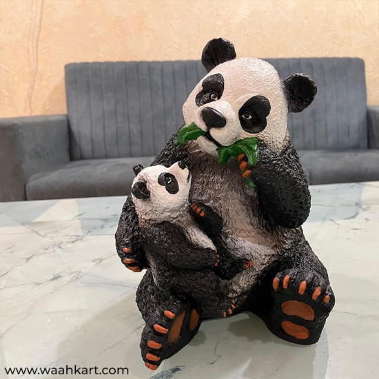 Adorable Panda With Its Cub