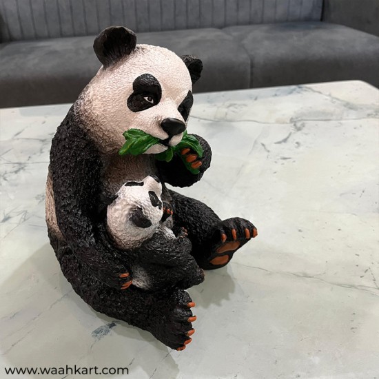 Adorable Panda With Its Cub