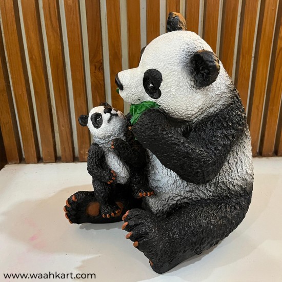 Adorable Panda With Its Cub