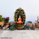 Attractive Orange Buddha Statue With Waterfall And Led Light
