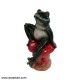 Attractive Statue Of Frog Sitting On A Mushroom